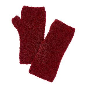 Amicale Cashmere Boucle Cashmere-Blend Handwarmers, Red